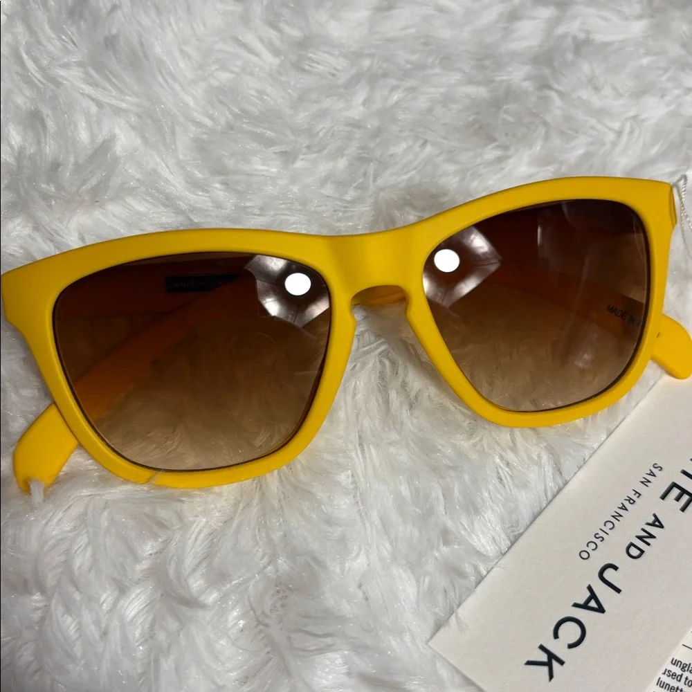 New Janie And Jack Yellow Kids Sunglasses Size 2 To 4 Years Age